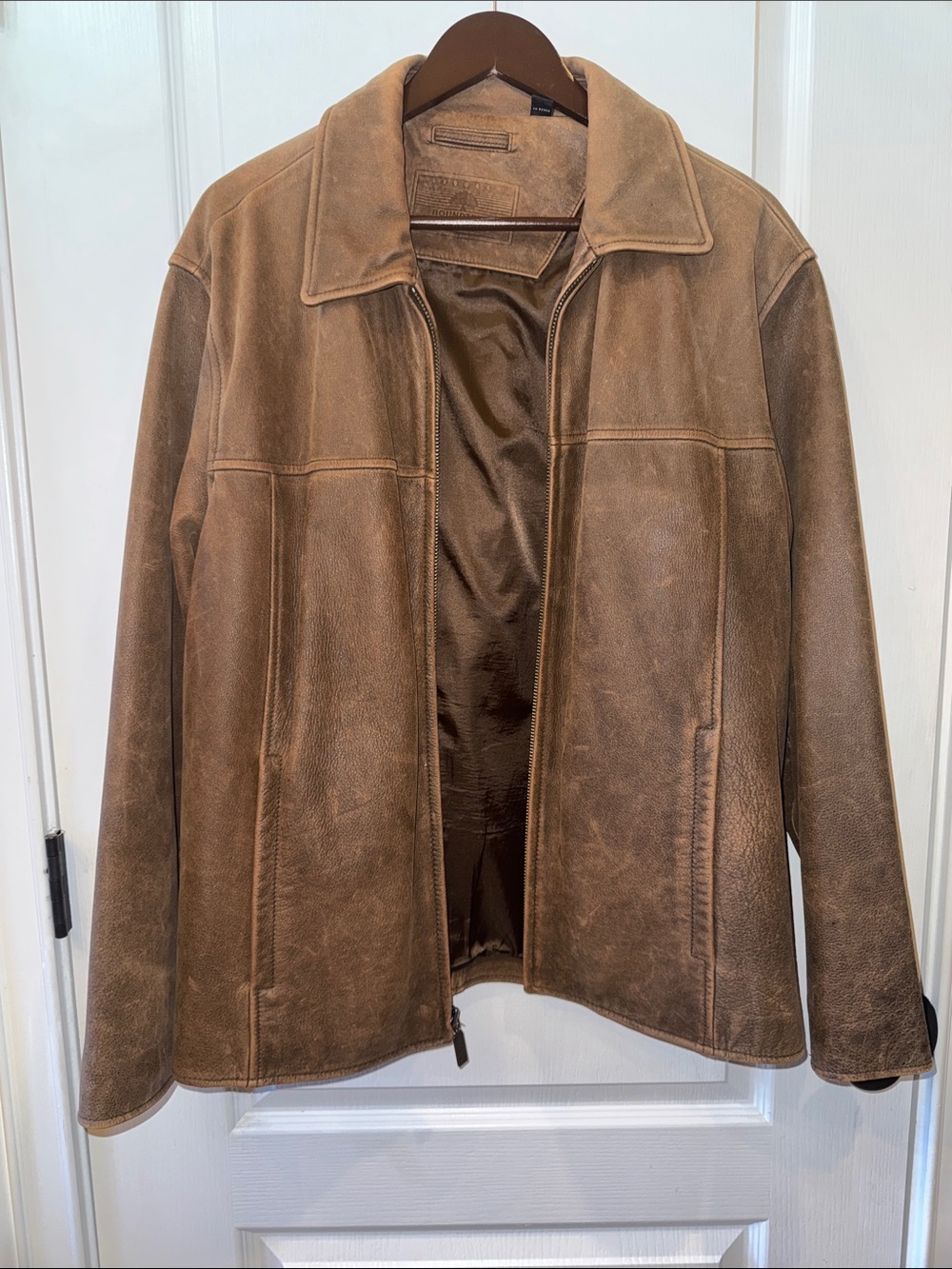 Roundtree & Yorke Brown Suede Bomber Jacket